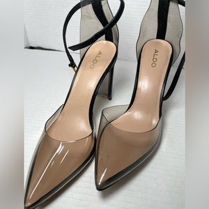 Aldo black perplex pointed toe heel